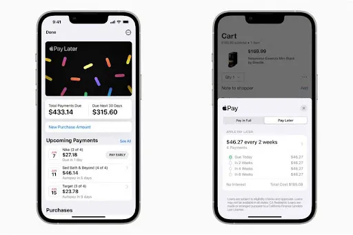 Tampilan fitur Paylater dari Apple Pay
