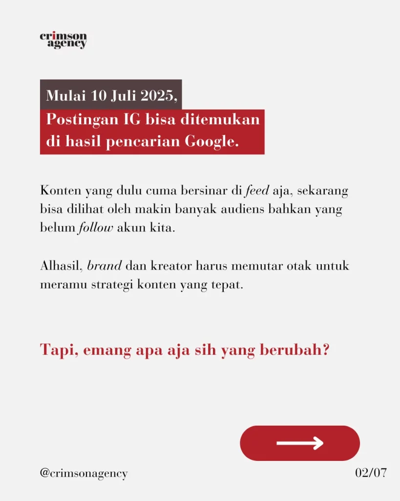 Mulai tanggal 10 Juli, Konten postingan IG bisa muncul di Google Search