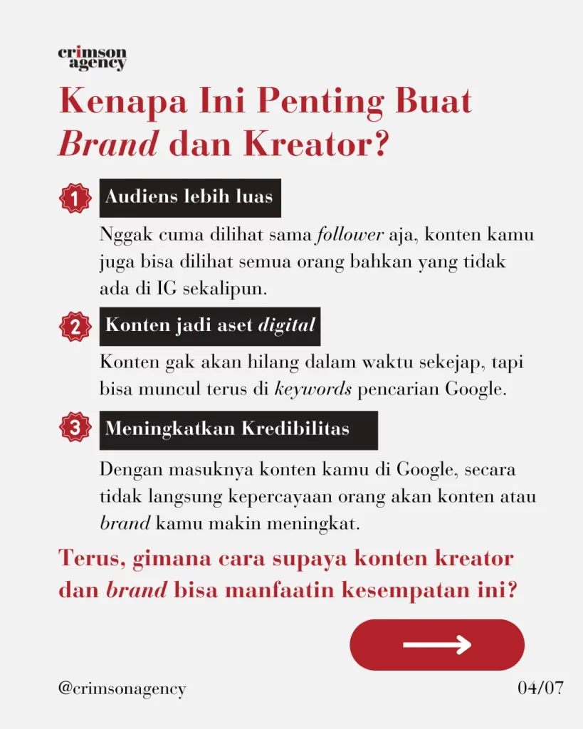 Alasan kenapa hal ini penting untuk brand dan kreator